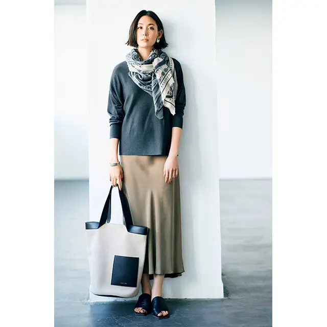 「斜め線」で着やせ