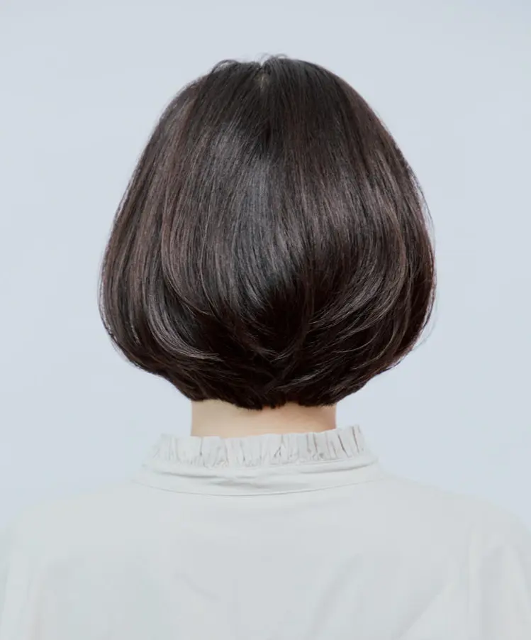 Webエクラ 　後から見たボブヘアスタイル