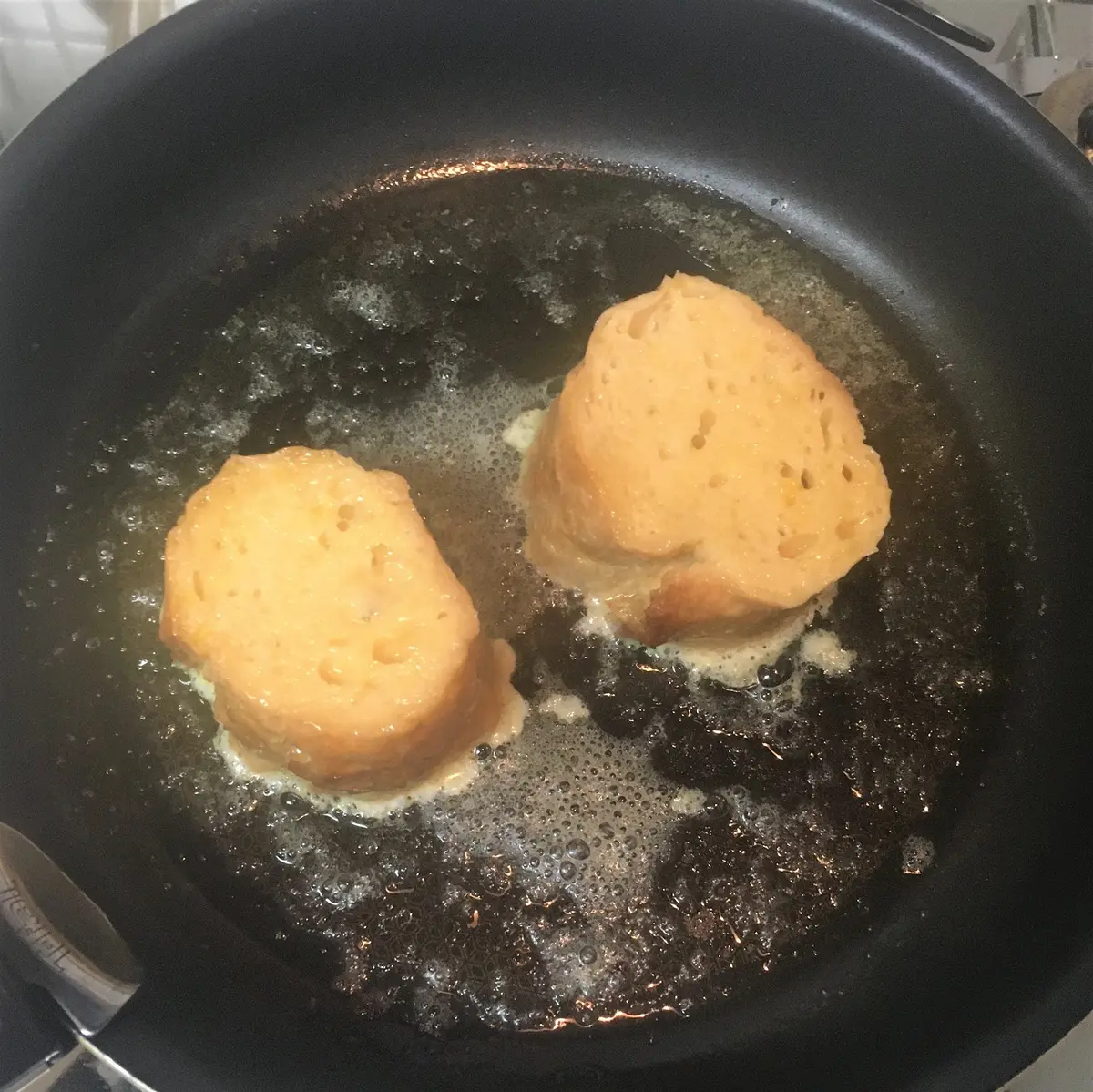 片面3～4分。弱火で。