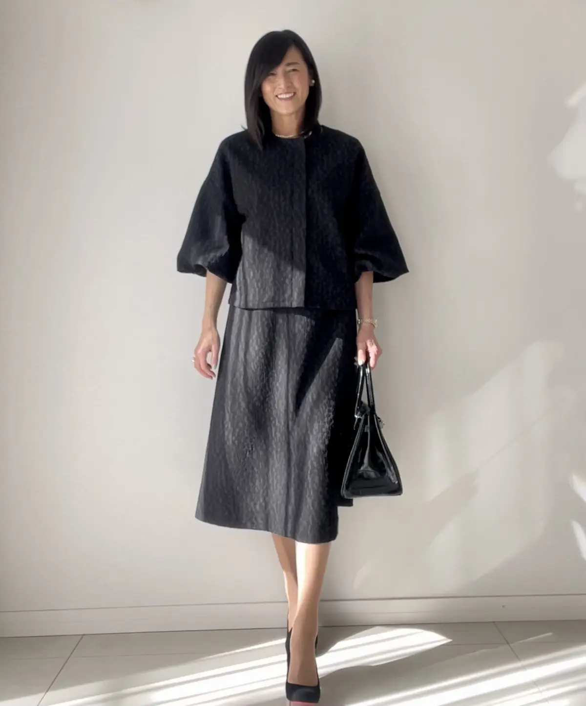 E by eclat ジャカード袖ボリュームジャケット ￥25,300