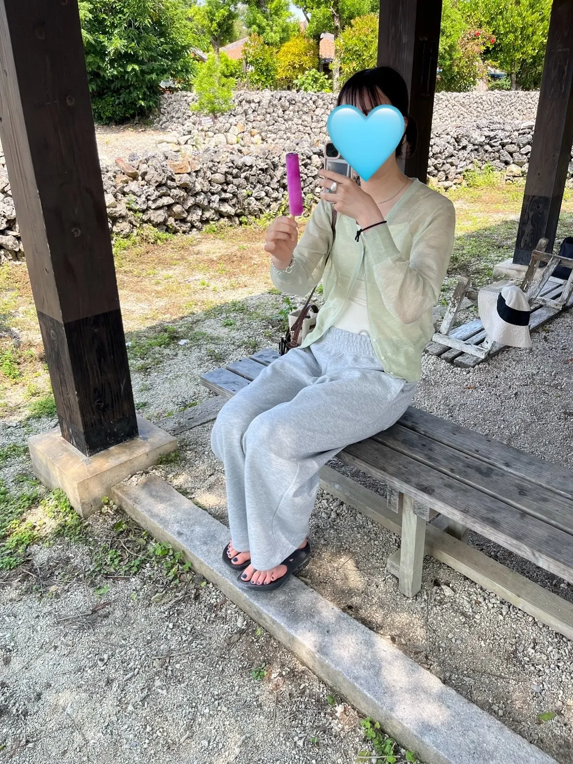 ドラゴンフルーツアイスをストーリーにアップ