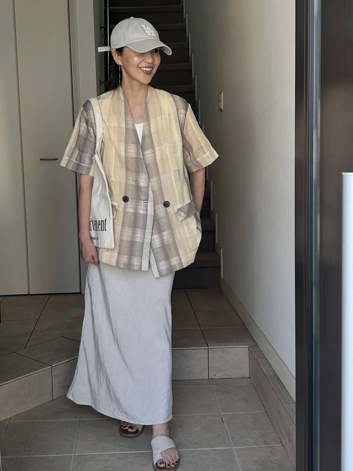 キャップコーデ　