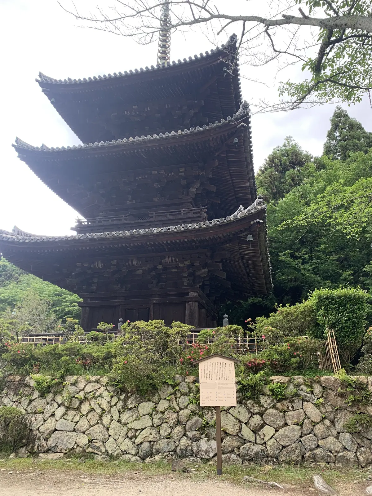 徳川家康によって寄進された三重塔