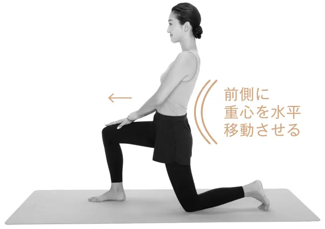 片膝立ち腰伸ばし