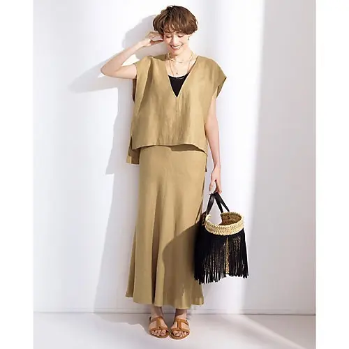 E by eclat リネンフレアスカート ￥19,800