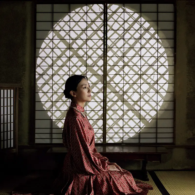 京都の奥嵯峨にある祇王寺の吉野窓