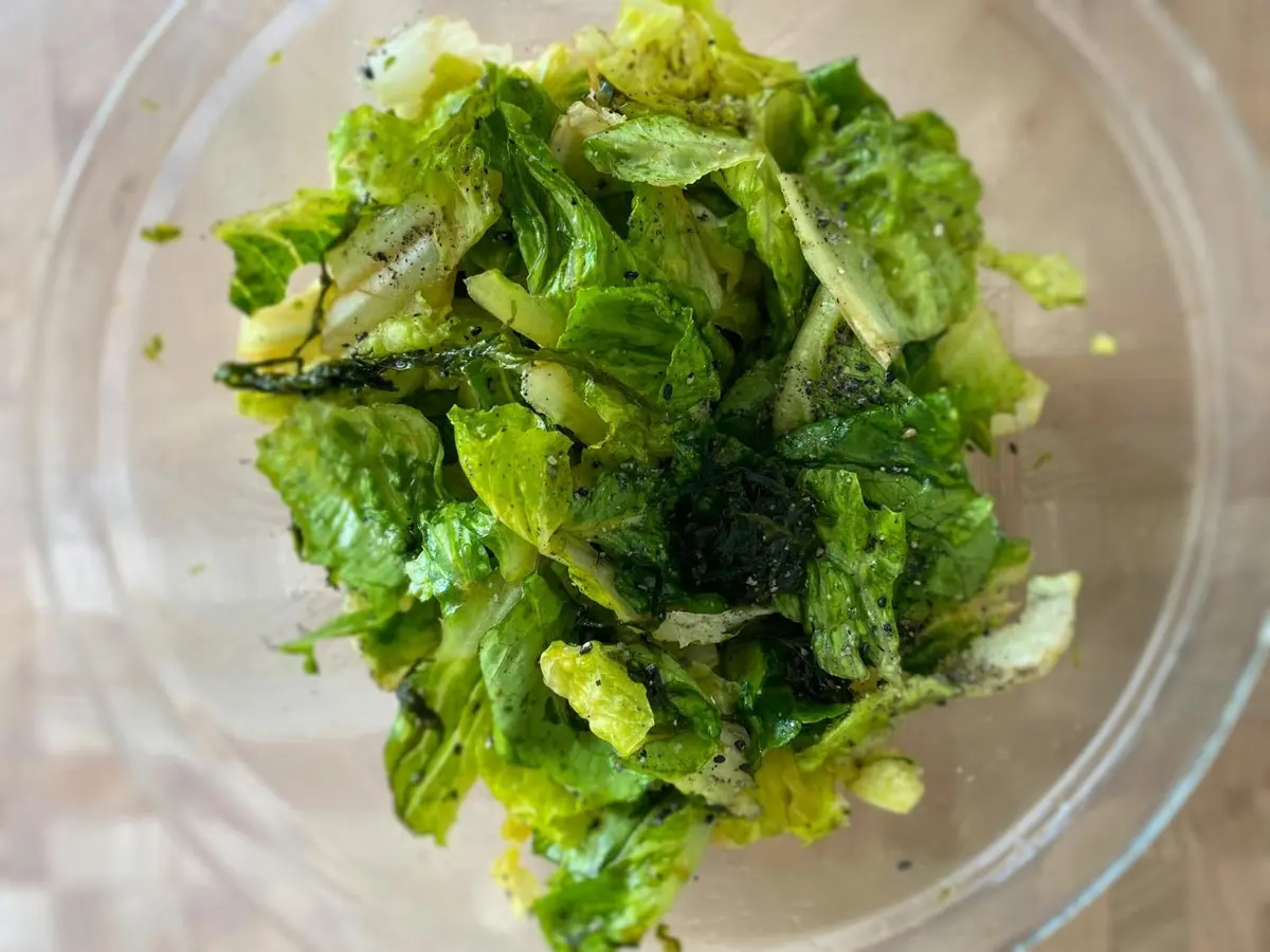 OurAge×Webエクラ　レタスとあおさのサラダレシピ　作り方　あおさ　レタス