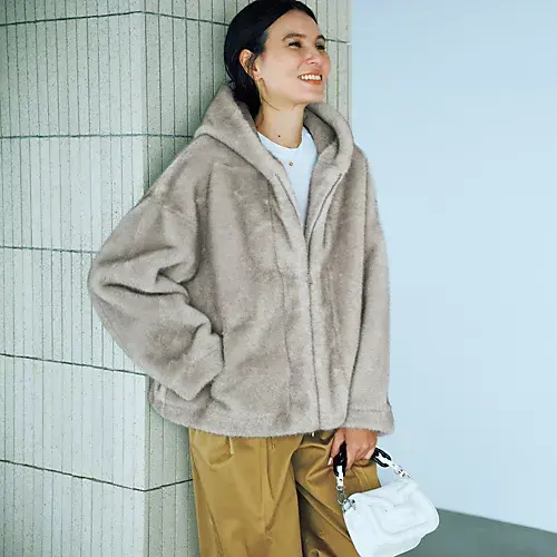 STUDIO AR フェイクファーリバーシブルジャケット ￥75,900