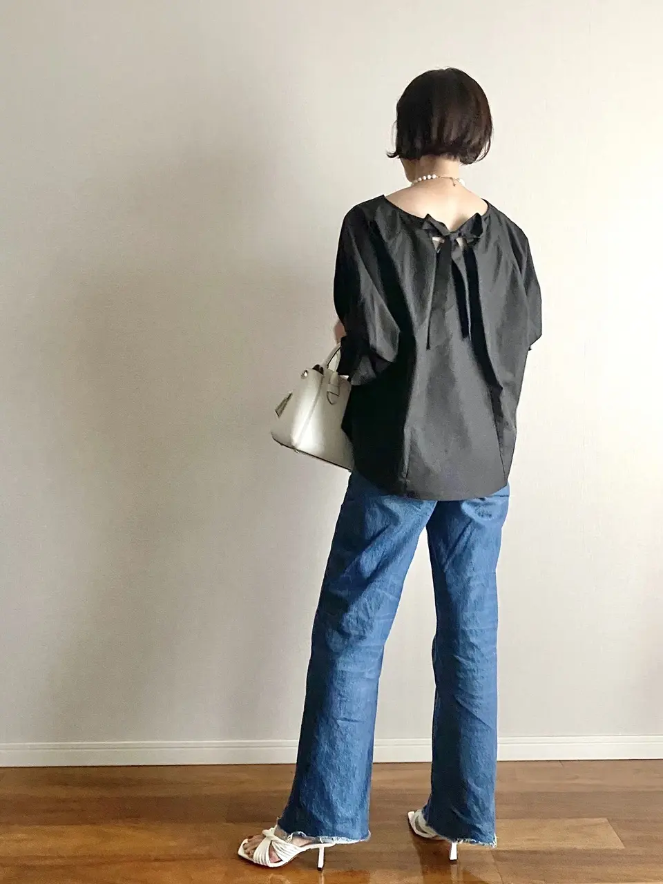 NOLLEY’S バックリボン袖タックブラウス コーデ②