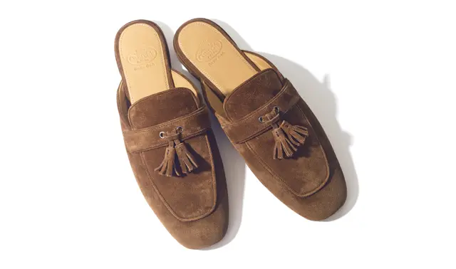 チャーチのスエードミュール「ブリジッタ」