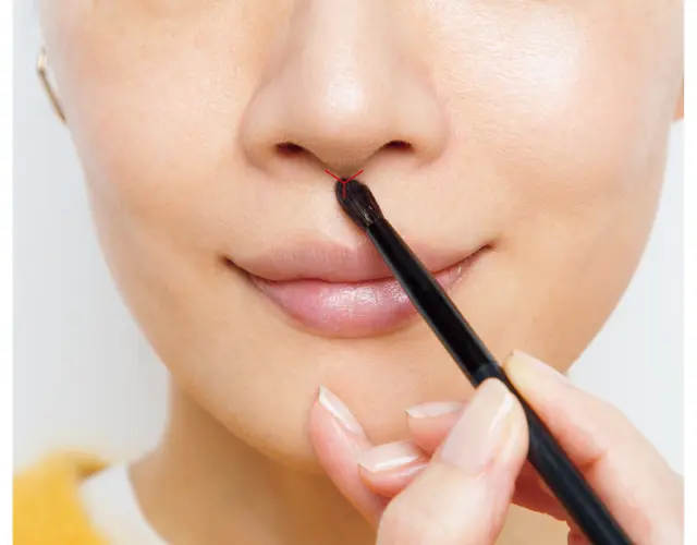 先端に影をプラスすればツンととがった鼻に