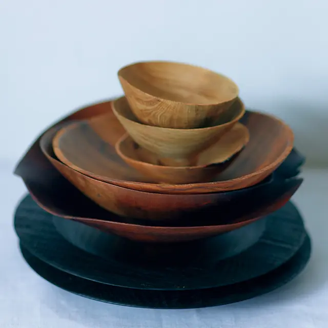 沖縄の木工作家さんの器