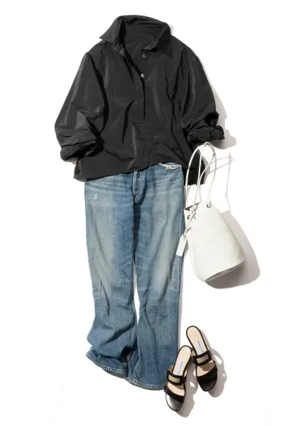 地曳いく子×eclat ふんわり袖ブラウス ￥18,700（税込）