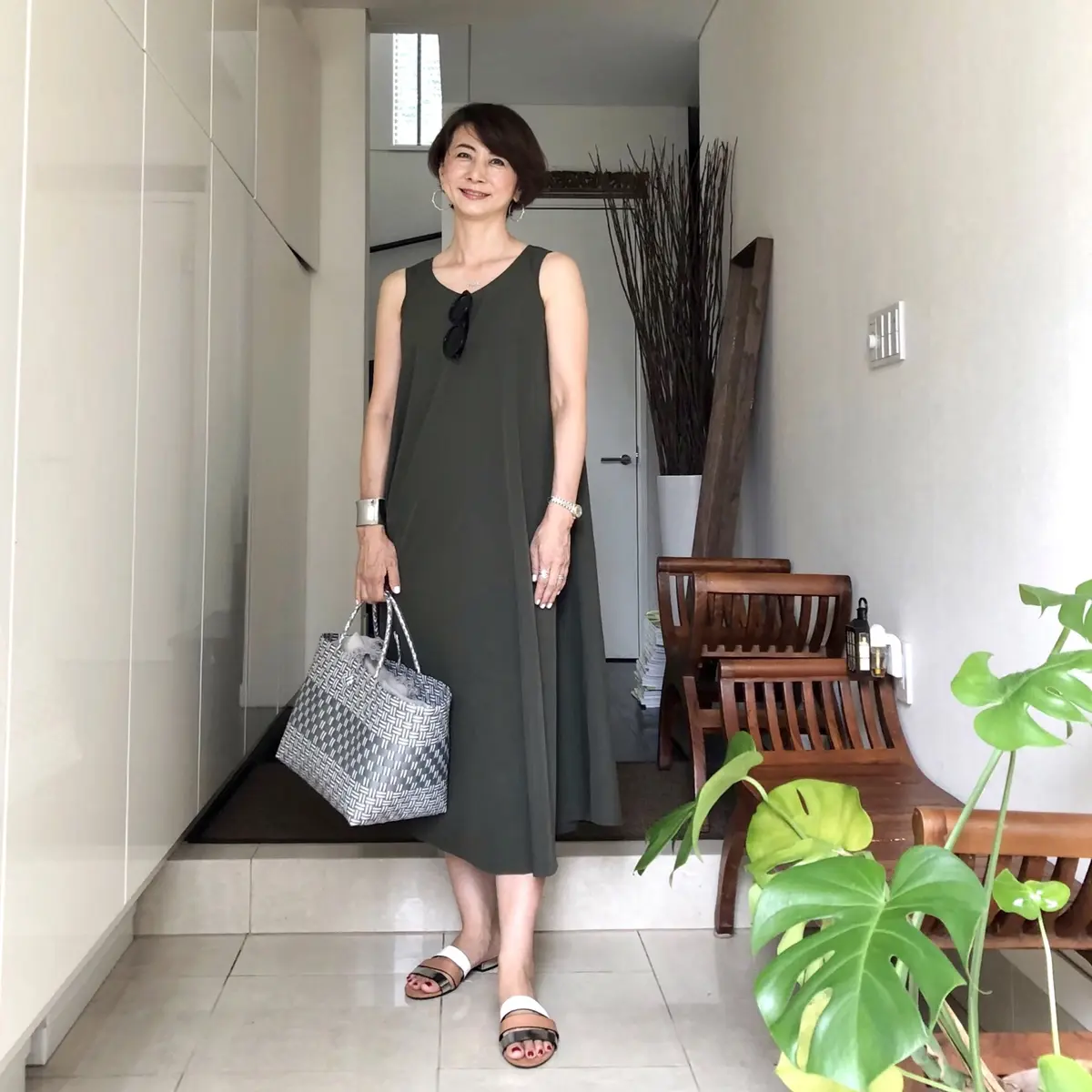 COCAのカーキのワンピース