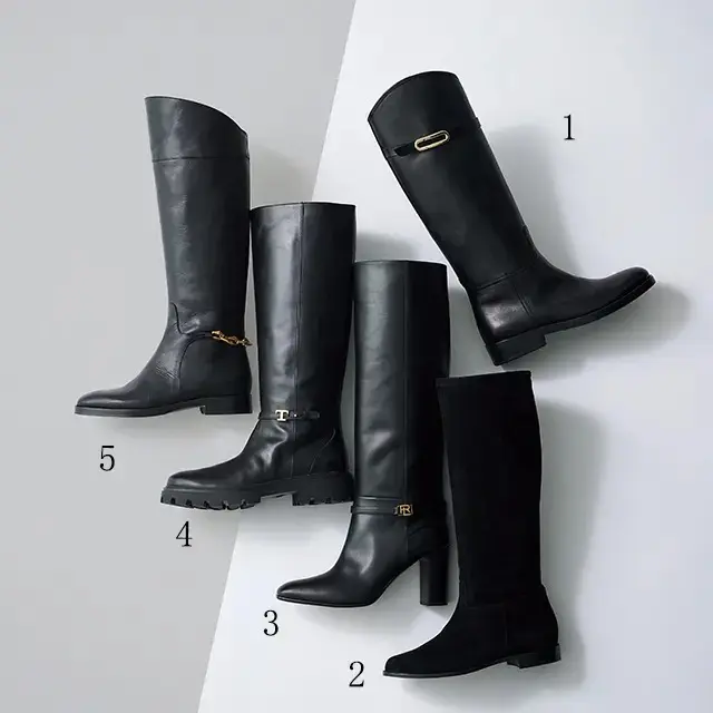 【黒のロングブーツ5選】今季買うなら美脚がかなう直線的な筒型を！