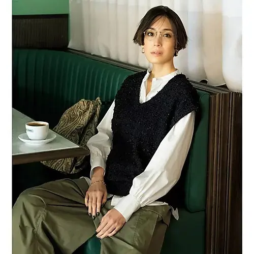 E by eclat バンドカラーシャツ ￥17,600