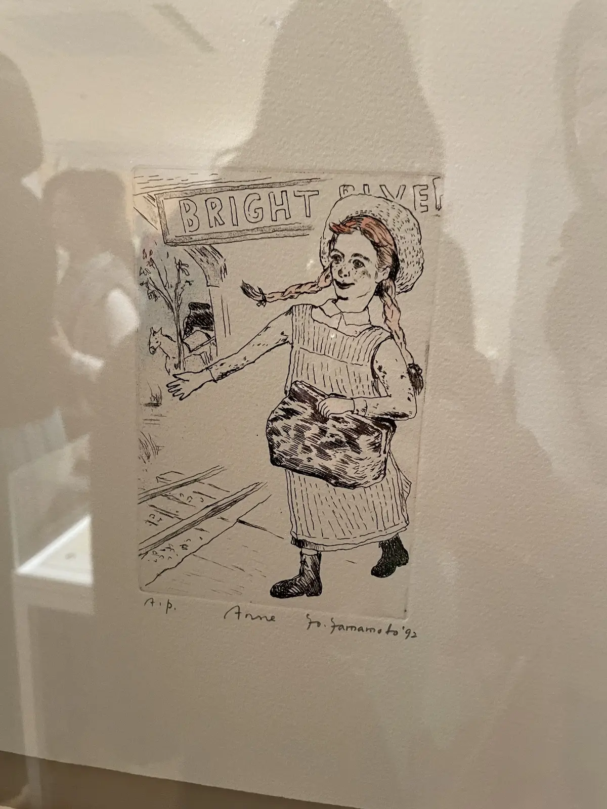 制作道具、早稲田、館内、早稲田大学、早稲田大学 国際文学館、村上春樹ライブラリー、銅版画作家、山本容子、作品展、山本容子版画展、赤毛のアン