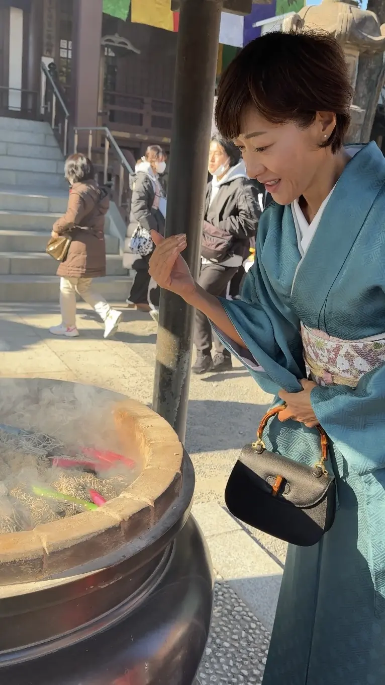 お気に入りの着物で初詣の画像_2