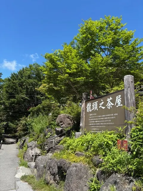 竜頭の滝を眺めながら豚丼食べました♪の画像_1
