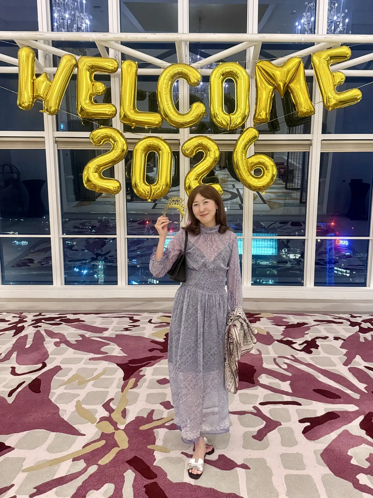 シフォンワンピースコーデ