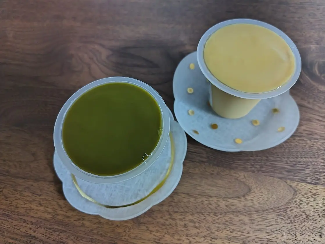 神亀堂　観音ぷりん　抹茶　カスタード