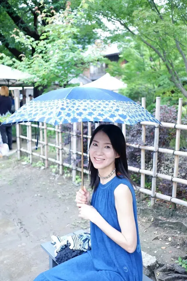 藍染ワンピース２