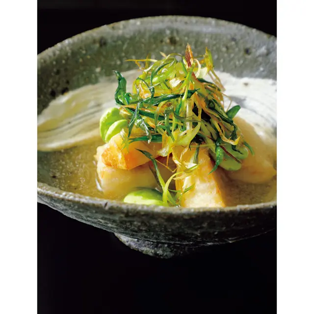 「ぐじと筍の揚げ出し」。