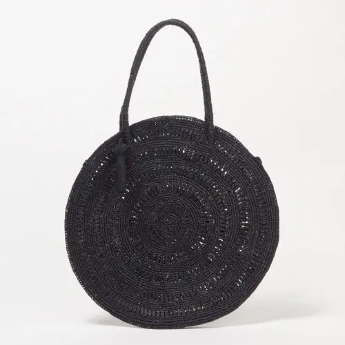 MAISON N.H PARIS サークルラフィアバッグ(L)