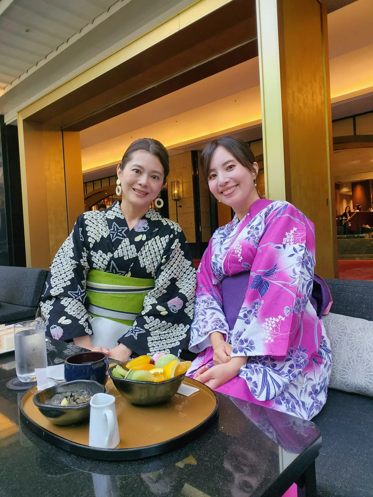 目黒雅叙園、9月閉館、ホテルラウンジ、浴衣、日本庭園、あんみつ、パンドラ、下駄、40代浴衣、40代ファッション、骨格ストレート
