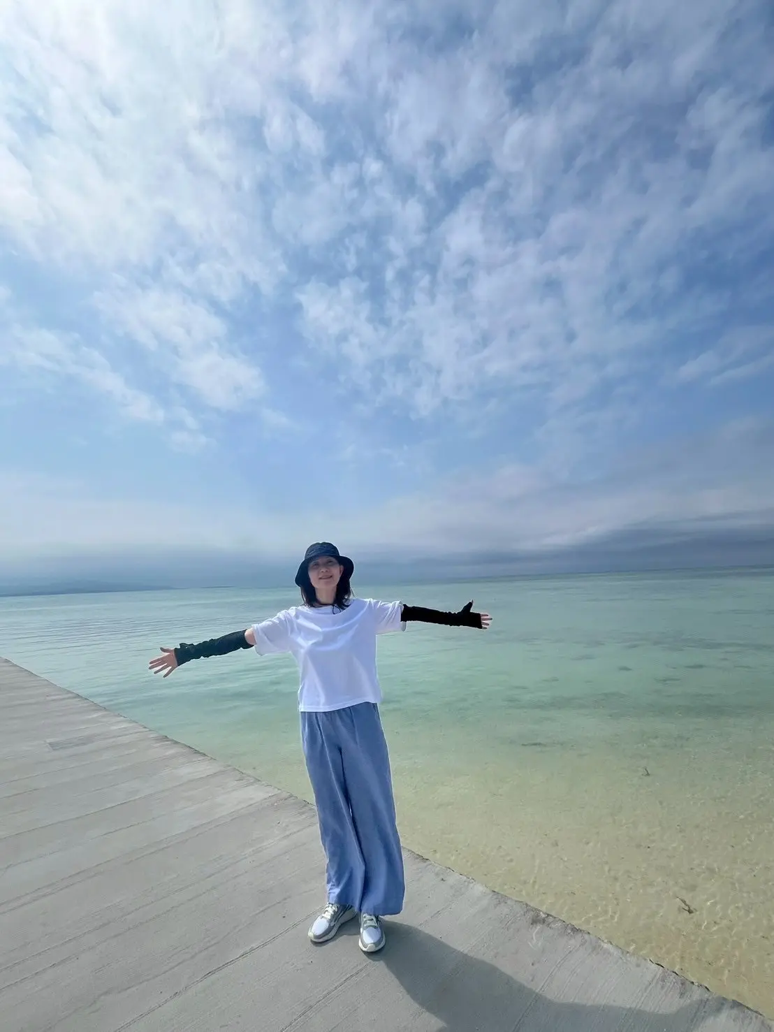 西桟橋。西表島も見渡せます。