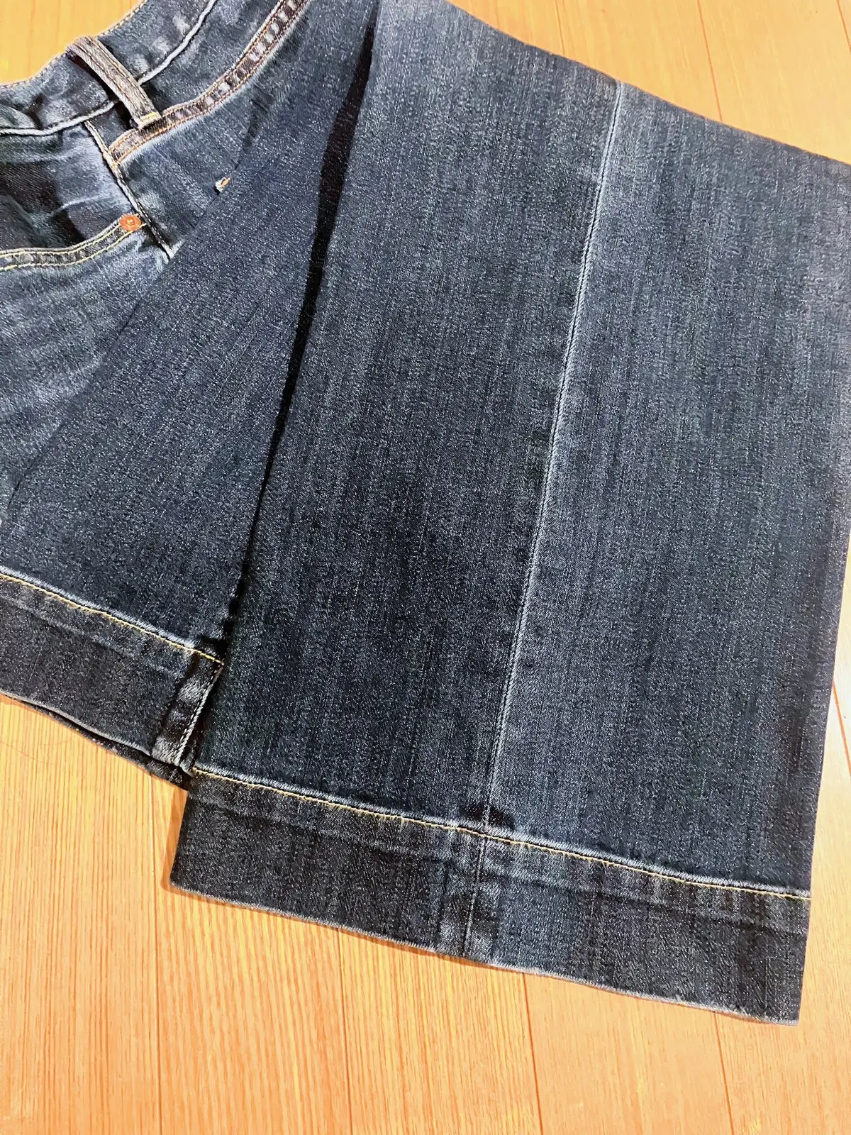 デニム　ハイライズワイドジーンズ　デニムコーデ　プラステ　plst  jマダムのおしゃれ　アラフィフデニム