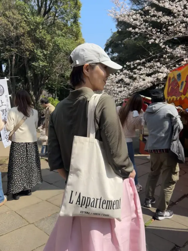 ピンク×カーキでお花見コーデの画像_5