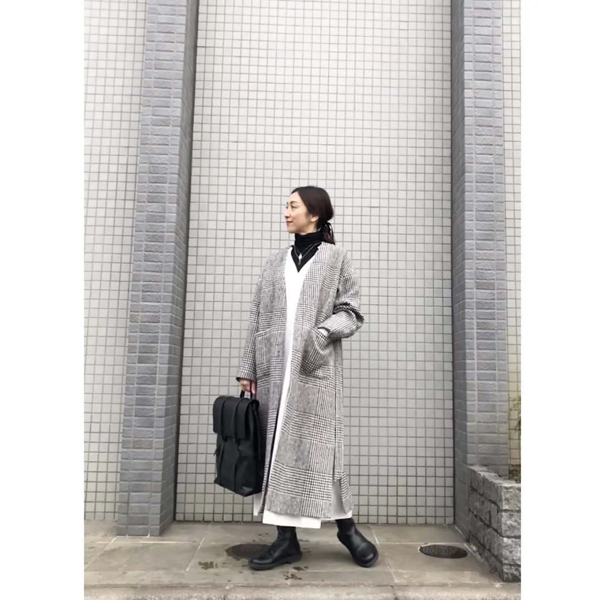 冬終わりのグレンチェックコーデの画像_7