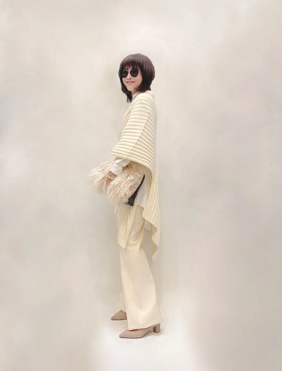 瞬間着映えZARAニットポンチョコーデ2の画像_4