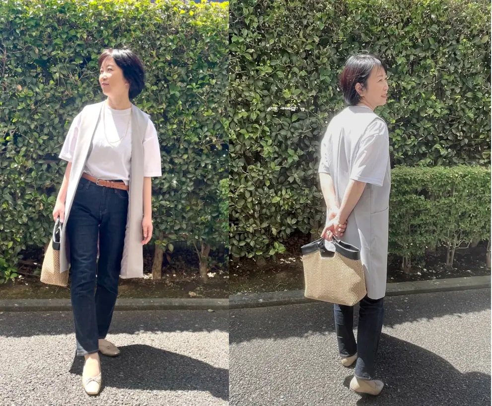 着回し中のGUドライワイド白Tシャツ ＋の画像_2