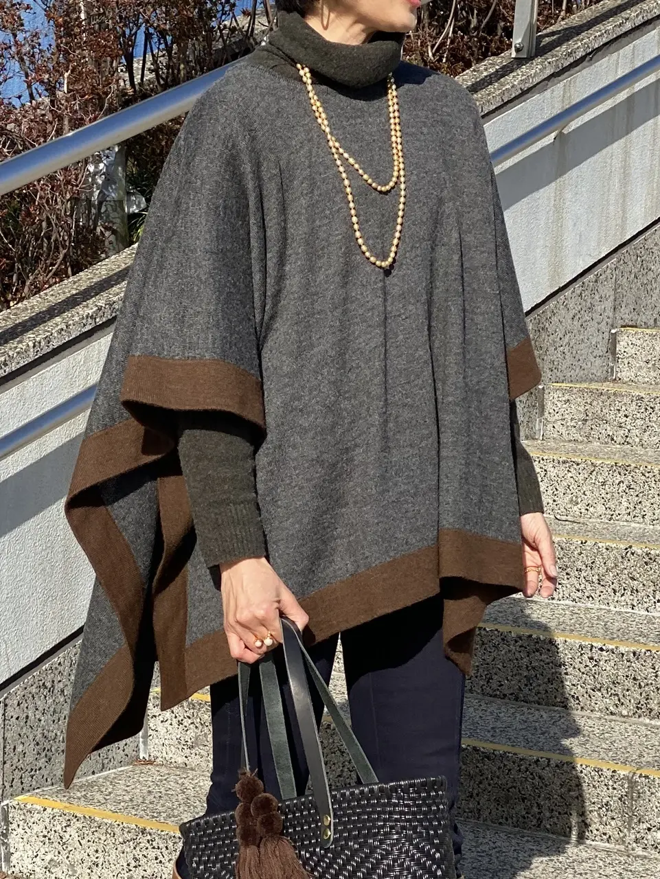 Simple ポンチョコーデ②