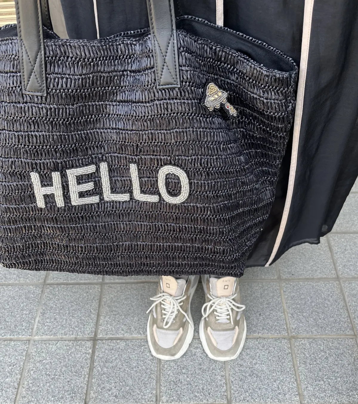 NINA BAGS ラフィアトートバッグ