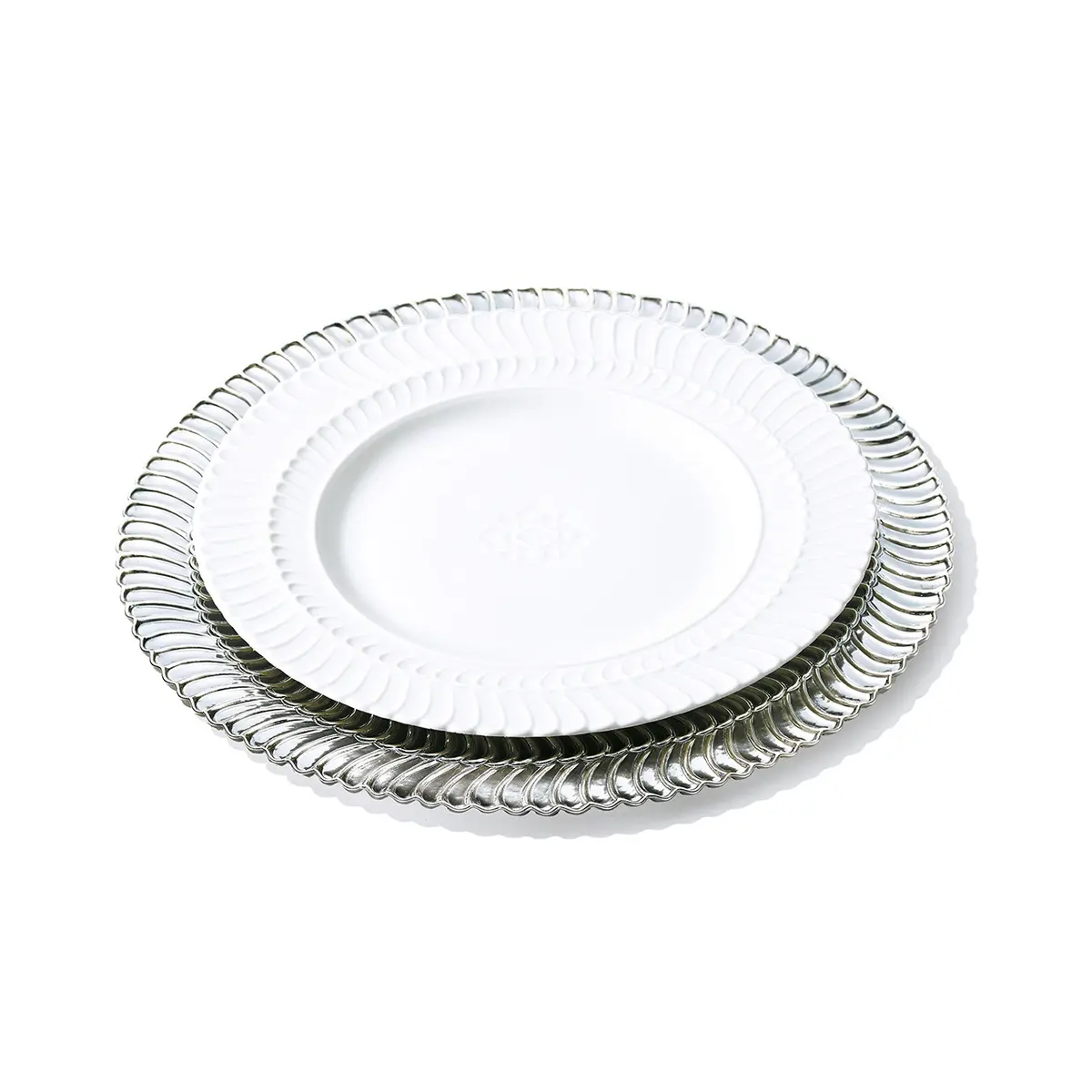 ブチェラッティの 「ダブルルーシュ」ディナープレート ＆「ルーシュ」シルバープレート