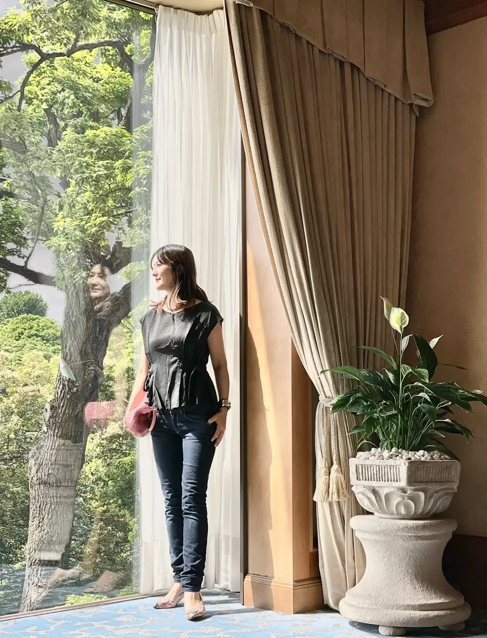 プチプラノースリーブで、椿山荘ランチの画像_3