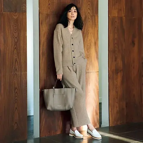 ATON ウールカシミヤシルクニットパンツ ￥56,100