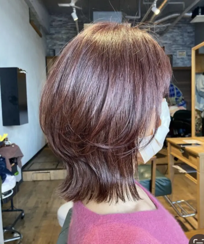 jマダム ヘアカラー　くびれミディアム　くびれボブ