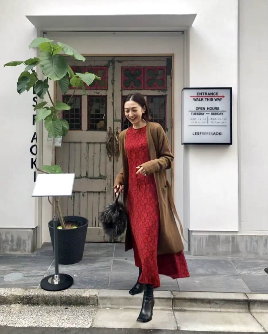 brownカーディガンで、銀座レフアオキの画像_10