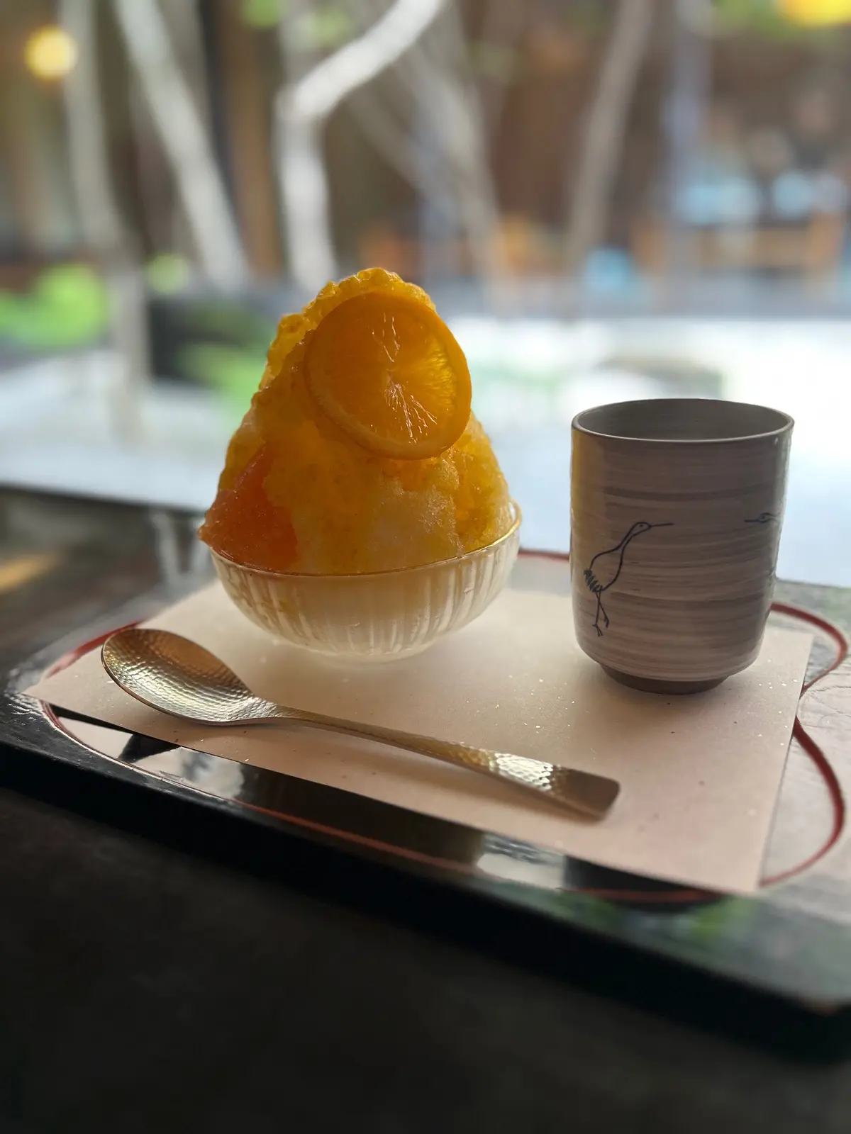 オレンジのかき氷