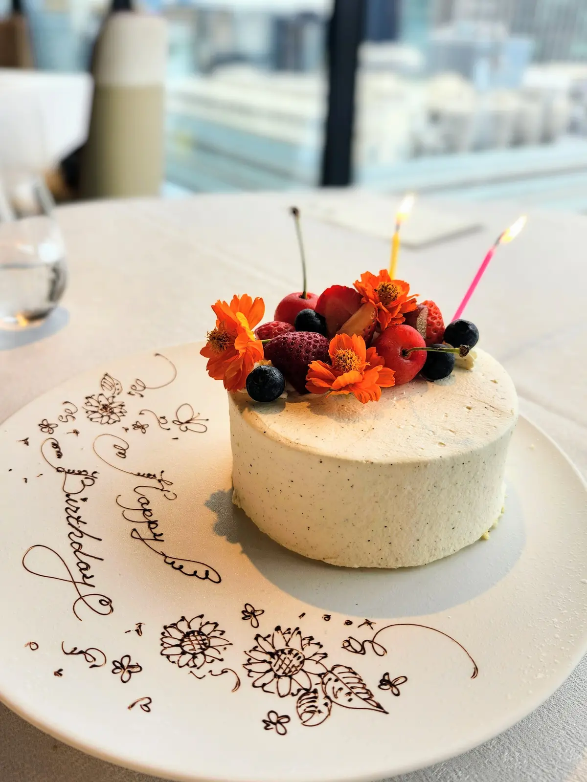 銀座ランチ、フレンチ、お誕生日会、バースデーケーキ、THE GRAND 47、40代ファッション、GINZA SIX、ギンザシックス