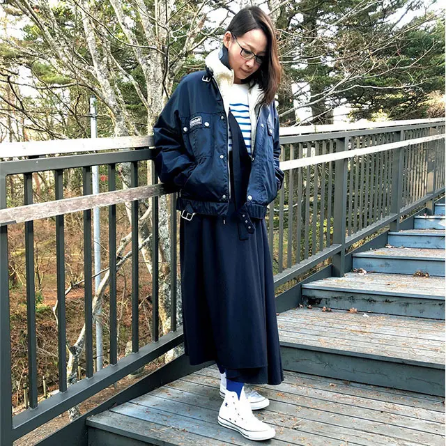 アラフィーおしゃれブロガーコーデ　真摯につくられた服を大切に着続けたい