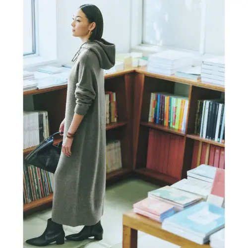 DRESSTERIOR×éclat カシミヤ混ニットワンピース