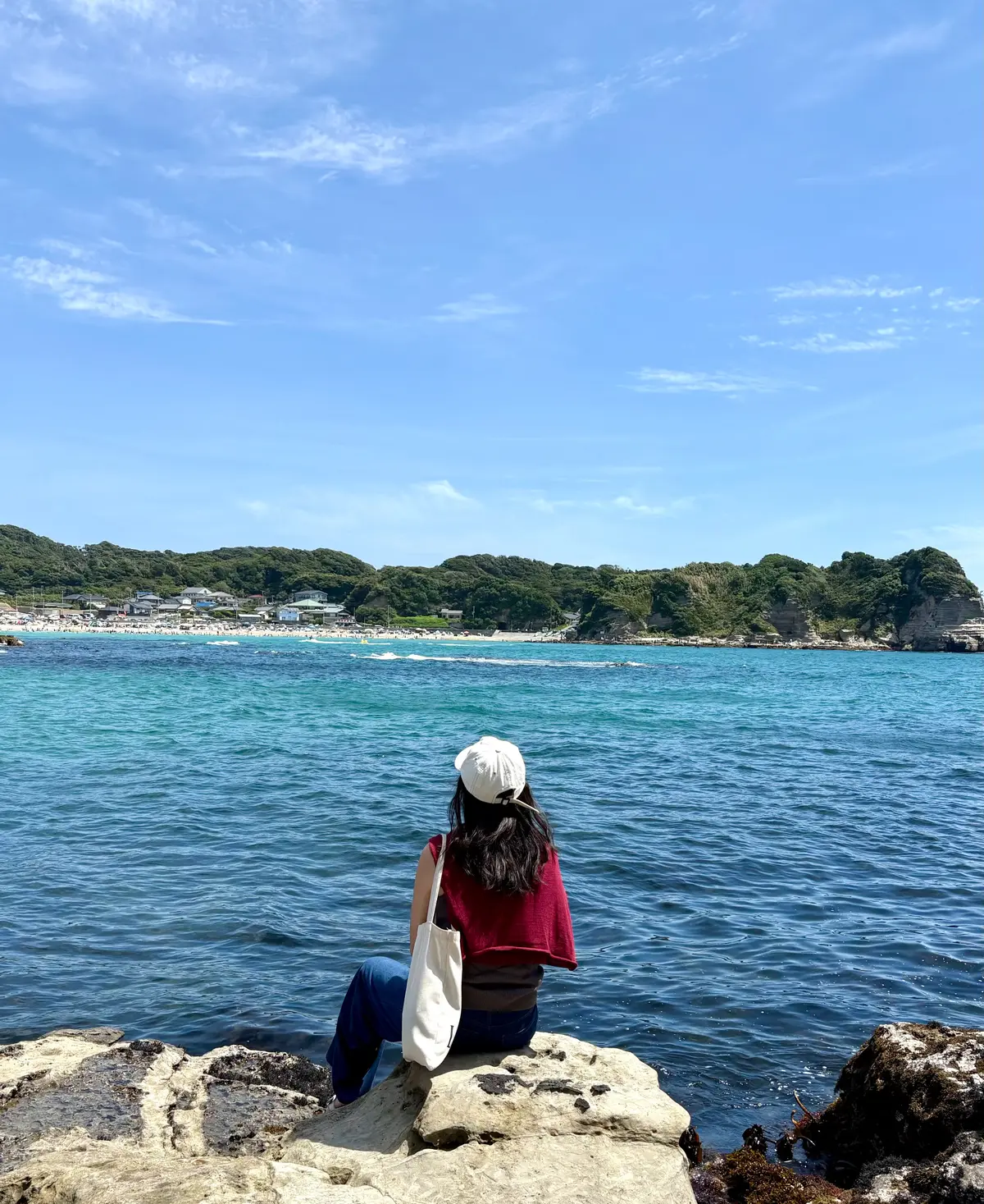 千葉県　観光名所　勝浦市　守谷海岸　岩場　日本の渚100選　綺麗な海　