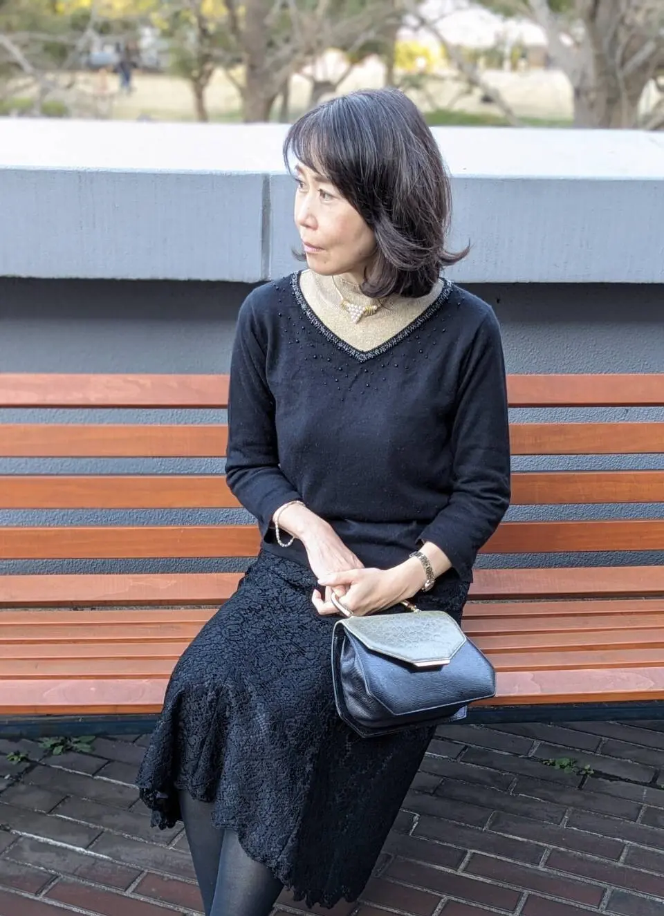 オーダーのブラックレーススカートにプリンの画像_3