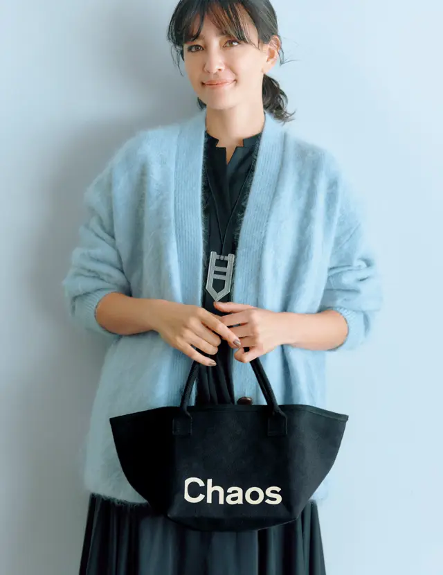 ＜エクラ10月号付録＞「Chaos」とコラボした黒バスケット型トート