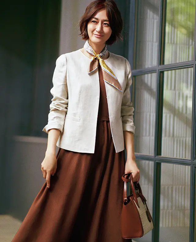 きちんと感を盛り上げる麻のジャケット